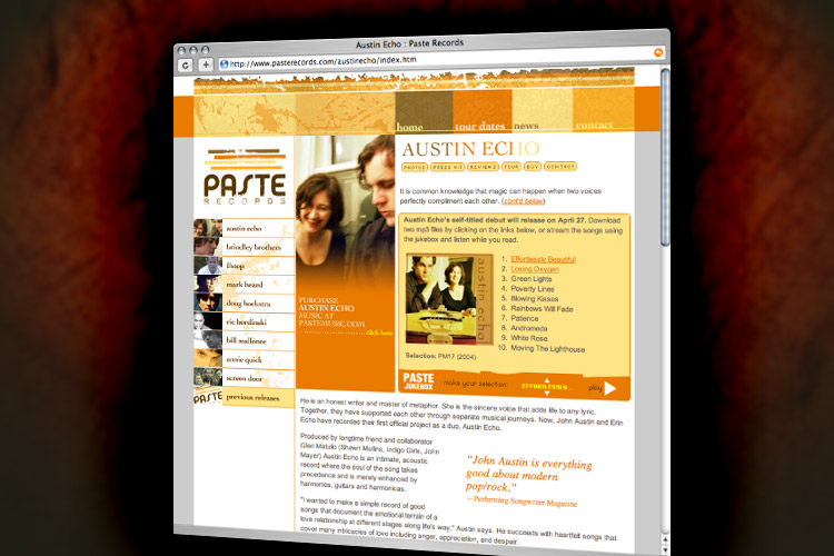 Paste Records Website
