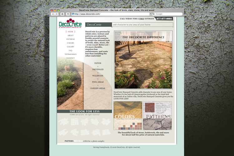 DecoCrete Website
