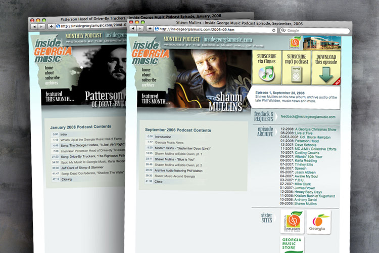 Inside Georgia Music Podcast Website