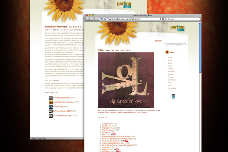 Parting Shot Website